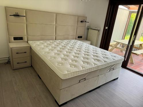 Gloednieuwe Boxspring 180x200, Huis en Inrichting, Slaapkamer | Boxsprings, Nieuw, 180 cm, 200 cm, Tweepersoons, Beige, Ophalen