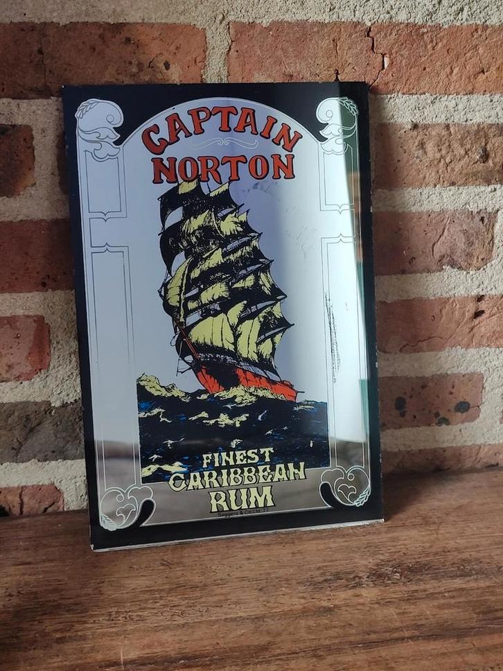 Captain Norton  finest Caribbean rum spiegel, Verzamelen, Merken en Reclamevoorwerpen, Gebruikt, Ophalen of Verzenden