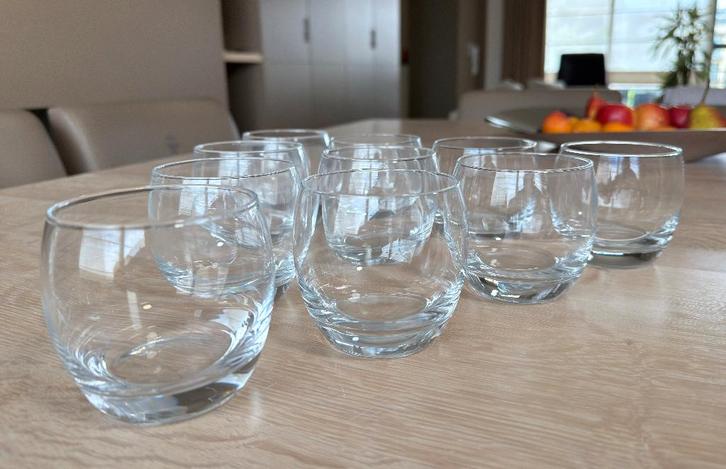 Set van 10 bolvormige amuse of hapjes glazen / drinkglazen, Collections, Verres & Petits Verres, Comme neuf, Autres types, Enlèvement