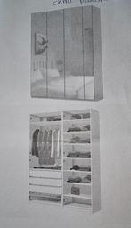 Ikea Pax meubel L175 H236 P60 witte spiegeldeuren, Huis en Inrichting, Ophalen, Zo goed als nieuw, Pax700