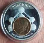 BELGIUM : EUROPEAN CURRENCIES BRUSSELS ATOMIUM Silver plated, Postzegels en Munten, Munten | België, Verzenden, Zilver, Losse munt