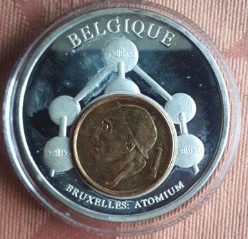 BELGIUM : EUROPEAN CURRENCIES BRUSSELS ATOMIUM Silver plated beschikbaar voor biedingen