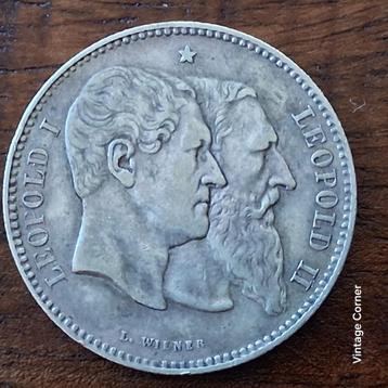 2 Frank 1850-1880 zilver beschikbaar voor biedingen