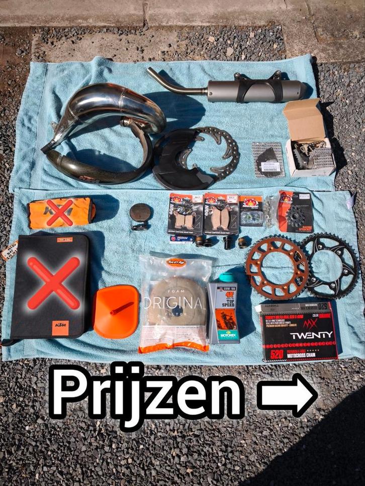 KTM 125 EXC/SX Onderdelen (uitlaat,tandwielen,ketting..), Motoren, Accessoires | Onderhoudsmiddelen, Ophalen of Verzenden