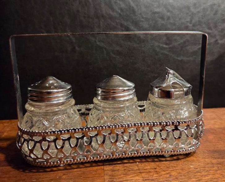 Ensemble de table vintage au poivre, au sel et à la moutarde, Maison & Meubles, Accessoires pour la Maison | Autre, Comme neuf