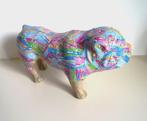 Chien coloré très décoratif, 44 x 23 cm. Bulldog français, Comme neuf, Animal, Enlèvement ou Envoi