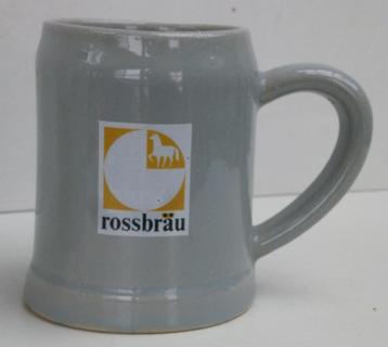 bierpot Rossbräu hoogte 10 cm, Verzamelen, Biermerken, Ophalen of Verzenden, Zo goed als nieuw, Pul(len), Overige merken