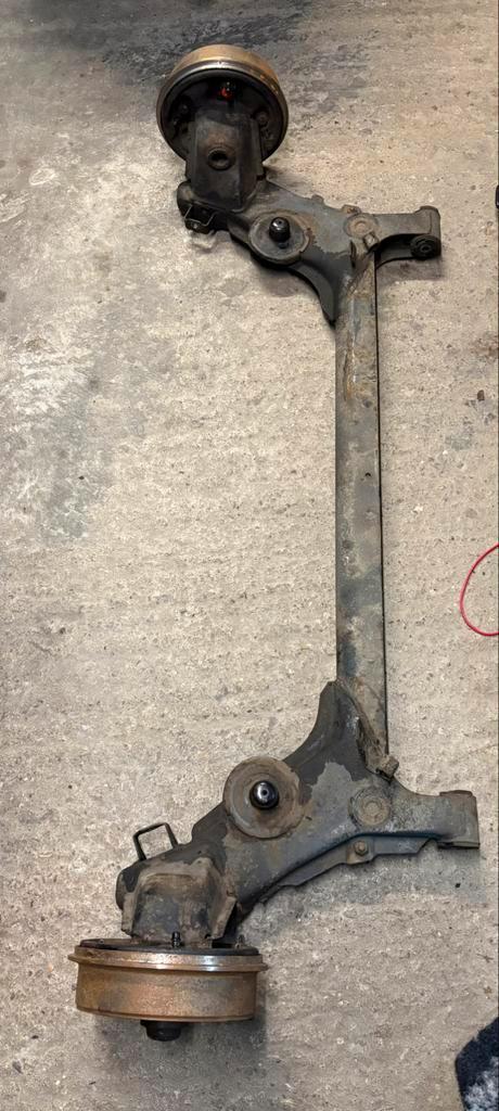 Komplete achteras kadett d 16s, Auto-onderdelen, Ophanging en Onderstel, Opel, Gebruikt, Ophalen