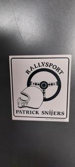 Sticker autocollant Rally Patrick Snijers vintage, Enlèvement ou Envoi, Utilisé