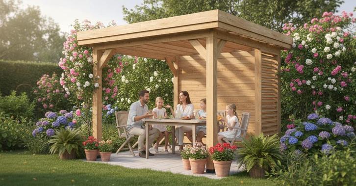 Douglas | Maison de jardin | Pergola | Personnalisation!, Jardin & Terrasse, Abris de jardin, Neuf, Abri de jardin, Bois, 250 à 300 cm