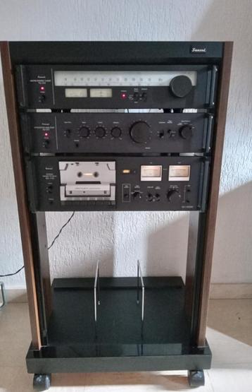stereoset Sansui + GX-5 audiorack beschikbaar voor biedingen
