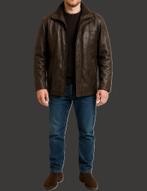 Veste en cuir Milestone taille 48, Enlèvement ou Envoi, Milestone, Brun, Porté