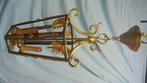 luster hangluster geel koper hoogte 680mm breedte 280mm, Ophalen of Verzenden