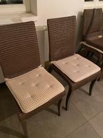 Eetkamer stoelen bruin, 8 stuks, Huis en Inrichting, Ophalen, Gebruikt, Bruin, Riet of Rotan