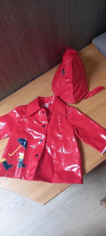 Retro regenjas met bijhorende capuchon 1-3jr beschikbaar voor biedingen