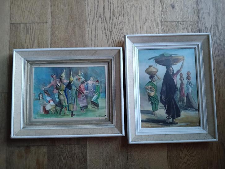 agnes boxtaele, Antiek en Kunst, Kunst | Schilderijen | Klassiek, Ophalen of Verzenden