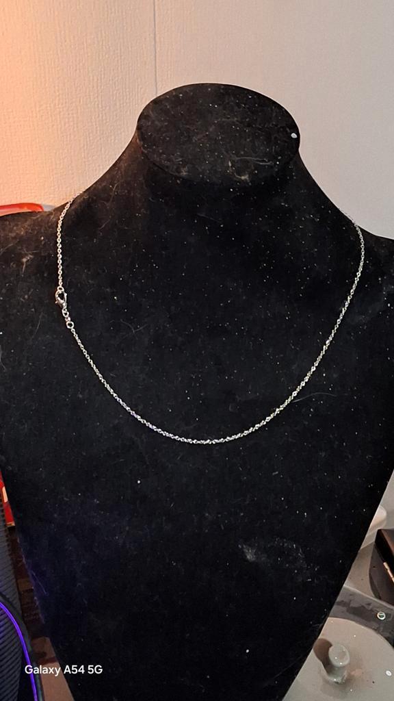 Collier femme en Argent 925 "NEW", Handtassen en Accessoires, Kettingen, Nieuw, Zilver, Zilver, Ophalen of Verzenden