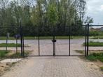 Zwarte tuinpoort afsluiting, Tuin en Terras, Ophalen, Staal, 200 cm of meer, Zo goed als nieuw