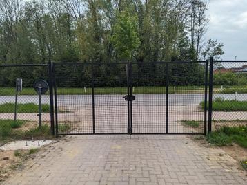 Zwarte tuinpoort afsluiting, Tuin en Terras, Tuinpoorten, Ophalen, Staal, 200 cm of meer, Zo goed als nieuw