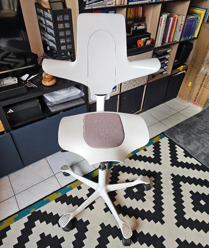 Ergonomische bureaustoel - HÅG CAPISCO PULS, Huis en Inrichting, Bureaustoelen, Zo goed als nieuw, Bureaustoel, Wit, Ergonomisch