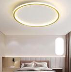 Plafonnier LED blanc à bordure dorée style américain 42cm, Maison & Meubles, Lampes | Plafonniers, Enlèvement ou Envoi, Neuf