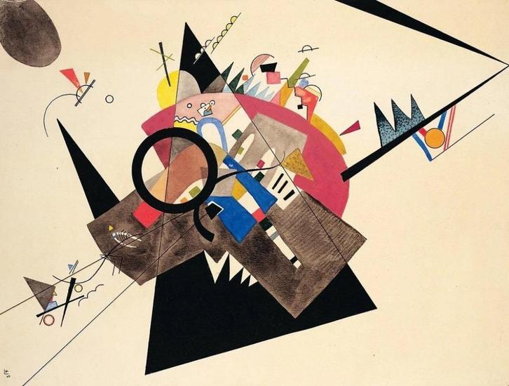 Wassily Kandinsky – Schwarzes Dreieck, Antiek en Kunst, Kunst | Litho's en Zeefdrukken, Verzenden