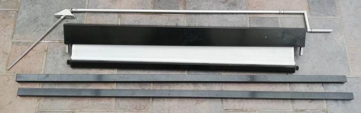 Zwarte zonnewering met grijs doek. 1,05 x 1,5 meter. Nieuw., Tuin en Terras, Zonneschermen, Nieuw, Screen, Minder dan 150 cm, Minder dan 250 cm