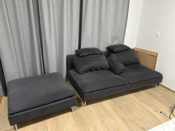 Fauteuil + repose pied / SÖDERHAMN IKEA, Huis en Inrichting, Zetels | Voetbanken en poefs, Gebruikt, Stof, Ophalen