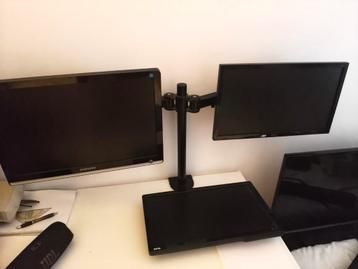 Statief voor monitoren + 2 schermen (Benq & Acer), Enlèvement, Comme neuf