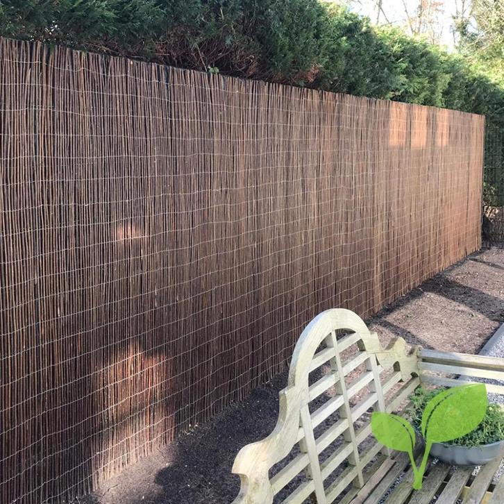 Tuinscherm in composiet - wilgenmatten 6 m **Nieuw**, Tuin en Terras, Tuinschermen, Nieuw, Composiet, 100 tot 150 cm, 200 cm of meer