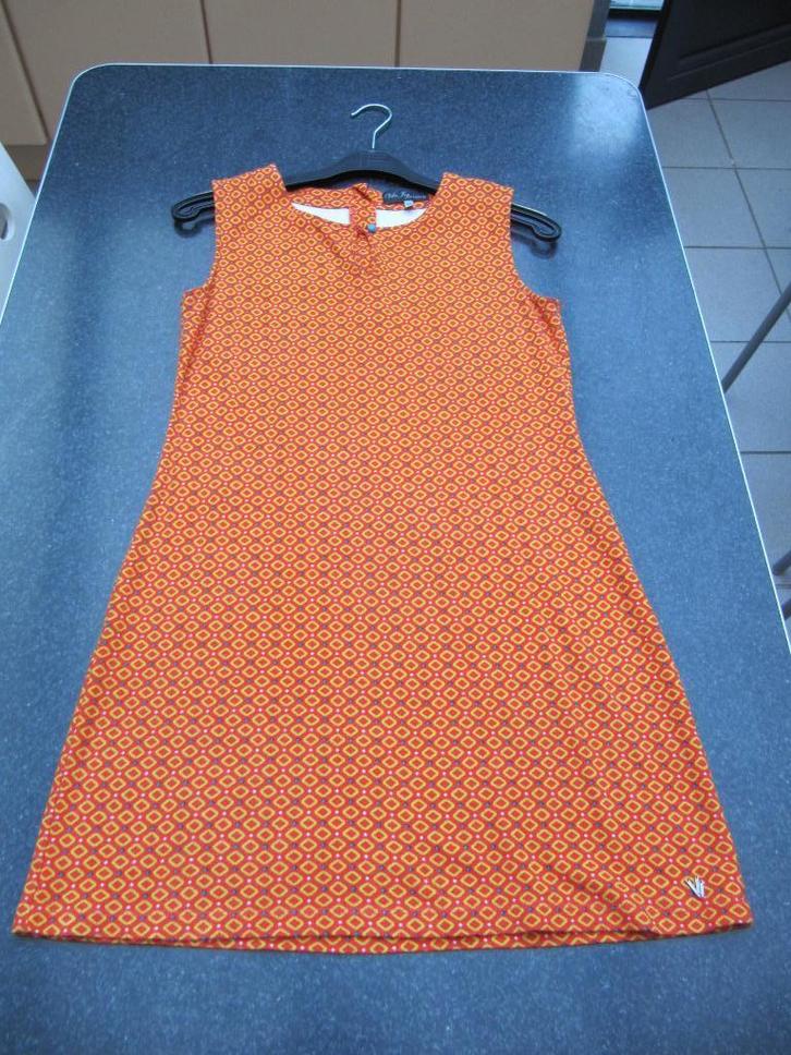 overgooier jurk Vila Joy medium oranje print A- lijn, Kleding | Dames, Jurken, Gedragen, Maat 38/40 (M), Oranje, Ophalen of Verzenden