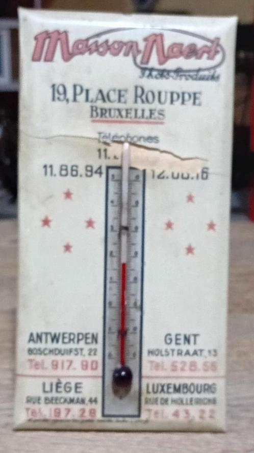 Oude reclame thermometer maison Naert, Verzamelen, Merken en Reclamevoorwerpen, Zo goed als nieuw, Ophalen of Verzenden