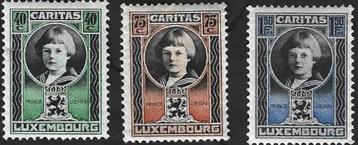 3 Postzegels Luxemburg 1926 Prins Jean beschikbaar voor biedingen