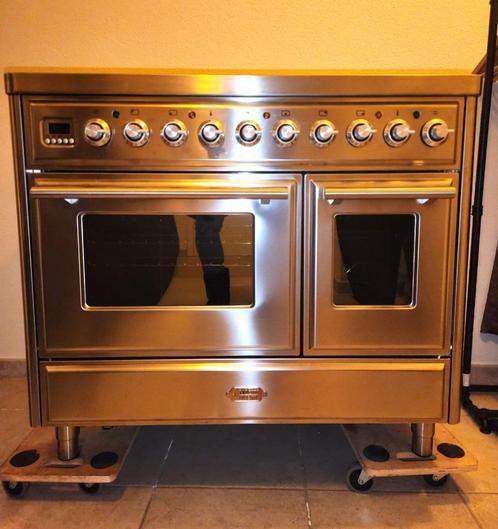 Cuisinière Boretti en céramique modèle Majestic MBRE1041X, Electroménager, Cuisinières, Comme neuf, Autoportant, 5 zones de cuisson ou plus