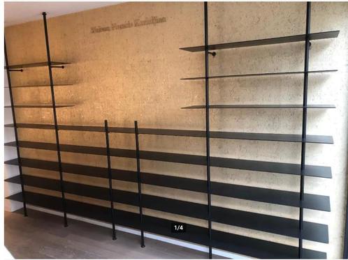 stalen design boekenrek, Huis en Inrichting, Kasten | Boekenkasten, Gebruikt, Ophalen