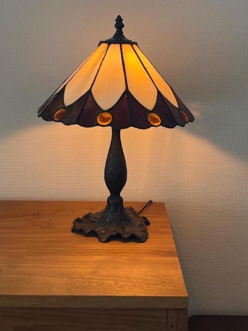 Tiffany tafellamp, Huis en Inrichting, Lampen | Tafellampen, Zo goed als nieuw, Minder dan 50 cm, Metaal, Overige materialen, Ophalen of Verzenden