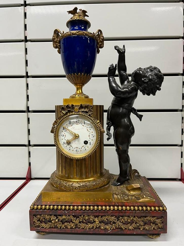 Klok gesigneerd Raingo Frères - Louis XVI-stijl - rond 1880, Antiek en Kunst, Antiek | Klokken, Ophalen