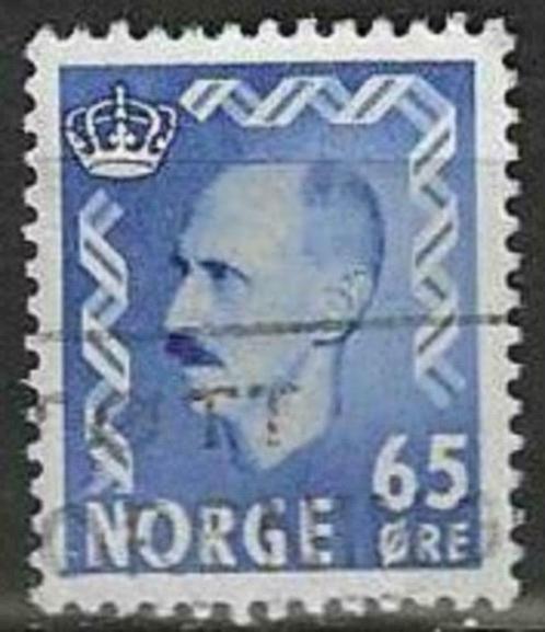 Noorwegen 1955/1957 - Yvert 364 - Koning Haakon VII (ST), Timbres & Monnaies, Timbres | Europe | Scandinavie, Affranchi, Norvège