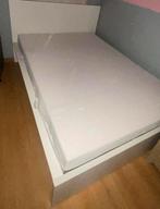 IKEA Malm bed 160x200 + matelas, Ophalen, Gebruikt, Wit, Tweepersoons