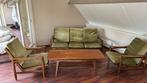 Vintage deens sofaset., Huis en Inrichting, Ophalen, Gebruikt, Hout, Deens vintage design.