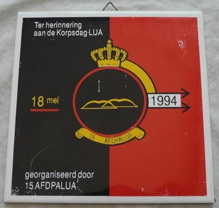 Tegel, 15 afdeling Pantserluchtdoelartilleriebatterij, 1997., Verzamelen, Militaria | Algemeen, Landmacht, Overige typen, Ophalen of Verzenden