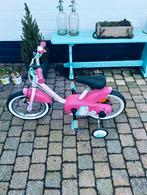 B'twin meisjesfiets 14 inch met zijwieltjes, Fietsen en Brommers, Ophalen, Zijwieltjes