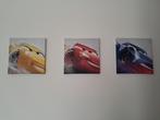 3 kaders Cars, Kinderen en Baby's, Ophalen of Verzenden, Zo goed als nieuw, Wanddecoratie