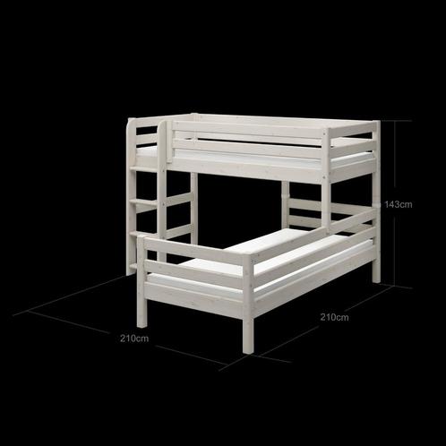 Flexa stapelbed kind veilig, Huis en Inrichting, Slaapkamer | Stapelbedden en Hoogslapers, Zo goed als nieuw, Stapelbed, Ophalen