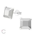Comet argent light Swarovski oorbellen 925 zilver, Ophalen of Verzenden, Nieuw, Zilver, Knopjes of Stekers