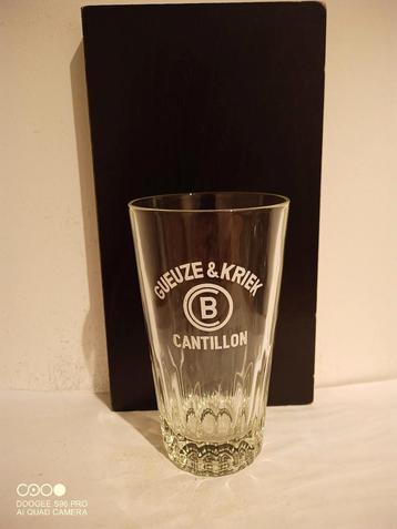 Oud bierglas Gueuze & Kriek Cantillon, Enlèvement ou Envoi, Comme neuf, Verre ou Verres, Autres marques