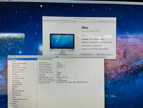 Apple IMac 21,5 inch medio 2011, Computers en Software, Apple Desktops, iMac, HDD, 2 tot 3 Ghz, 4 GB, Ophalen of Verzenden