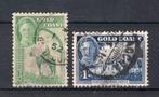 GOLD COAST Yt. 128/129 gestempeld 1948, Ophalen of Verzenden, Overige landen, Gestempeld