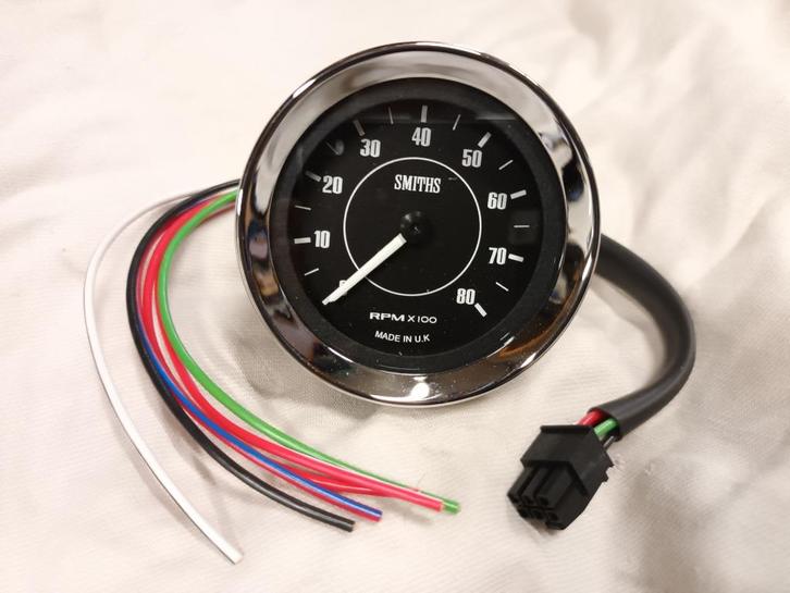 toerenteller Smiths - 0-8000 rpm - 52mm- Klassieke Mini, Auto-onderdelen, Dashboard en Schakelaars, Mini, Oldtimer onderdelen