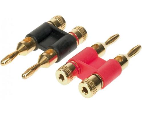 ACV Dual Banana plugs double 1 x red / 1 x black > 10mm², Audio, Tv en Foto, Luidsprekerboxen, Nieuw, Overige typen, Overige merken